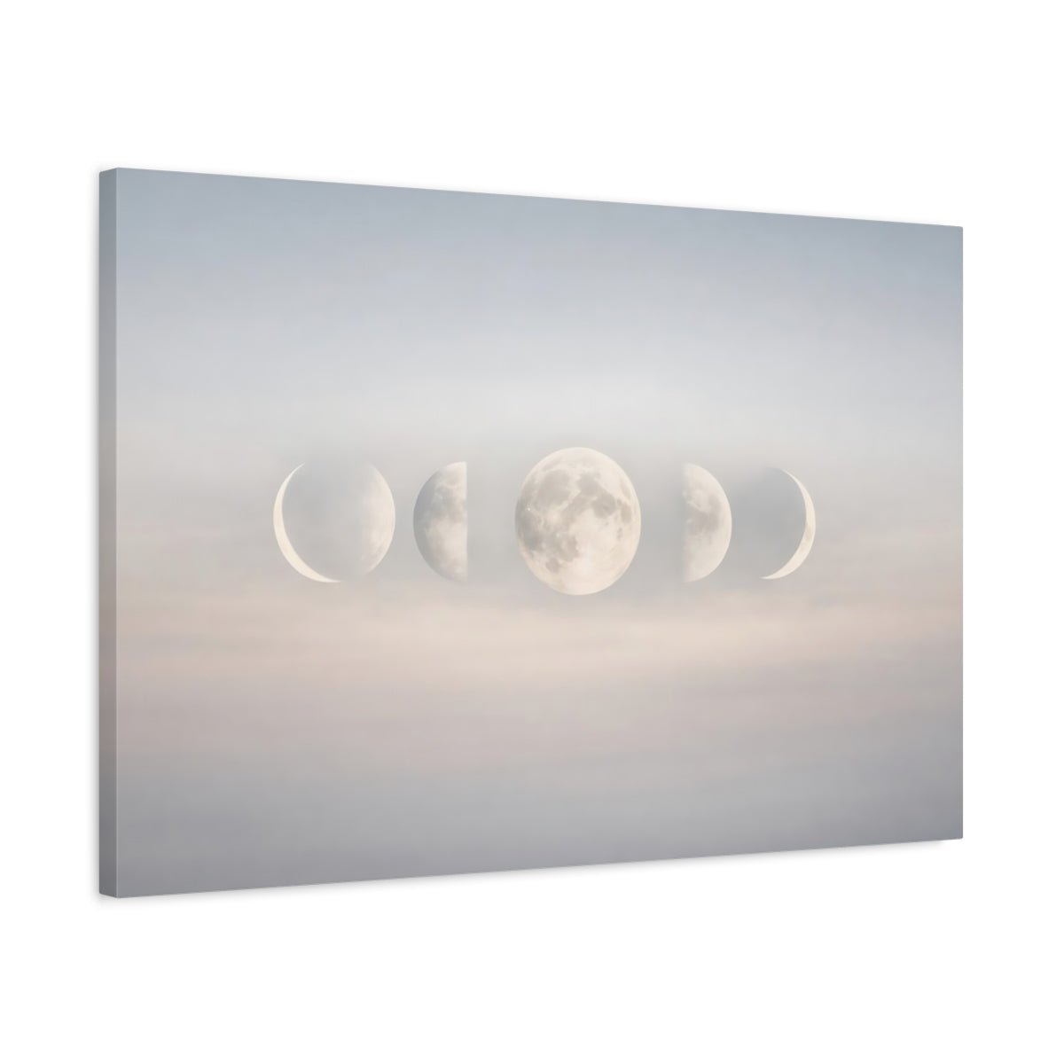 Modern Moon Phases Nature - Canvas Wall Art Print - YesArtYes