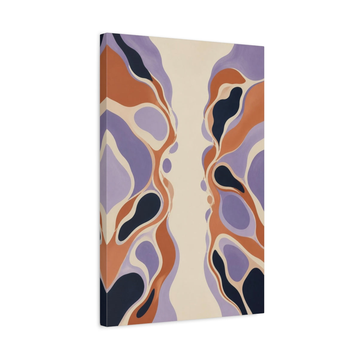 Side Mockup 3. Modern Organic Shapes shown as canvas print