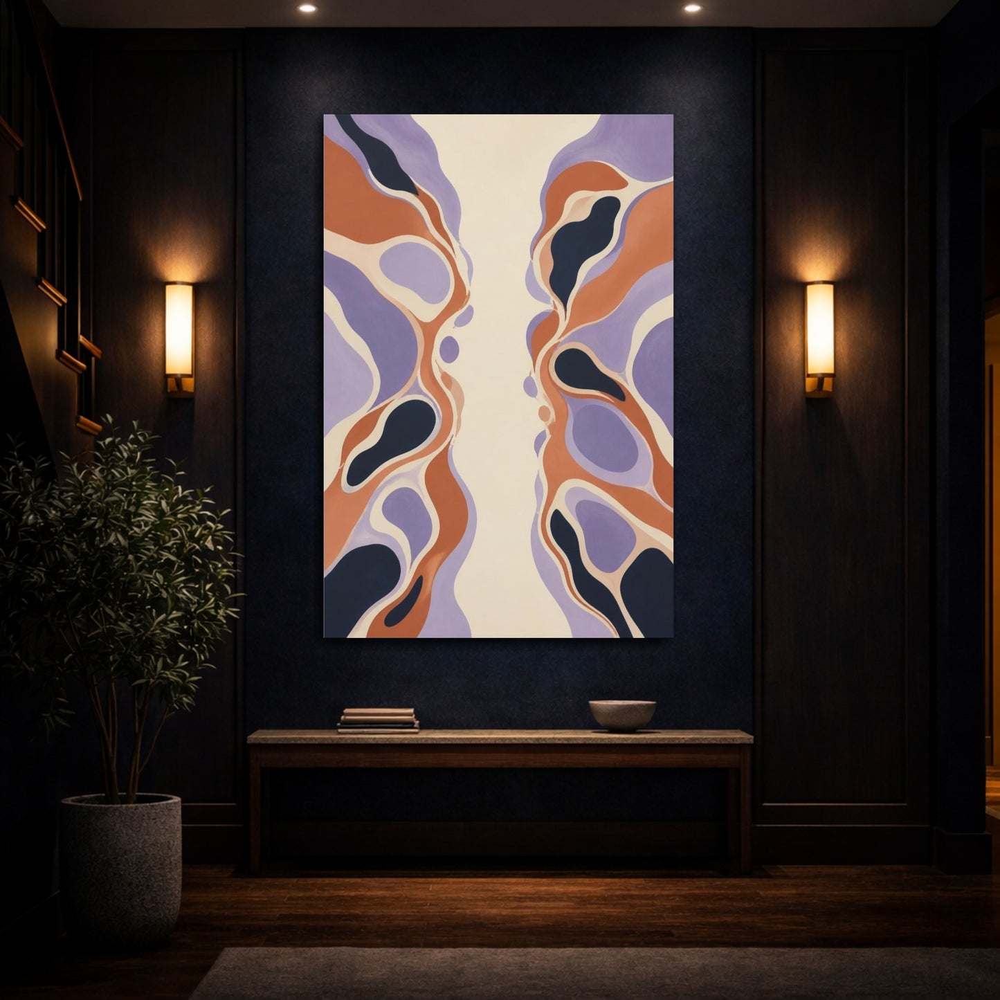Mockup 4. Modern Organic Shapes shown as canvas print