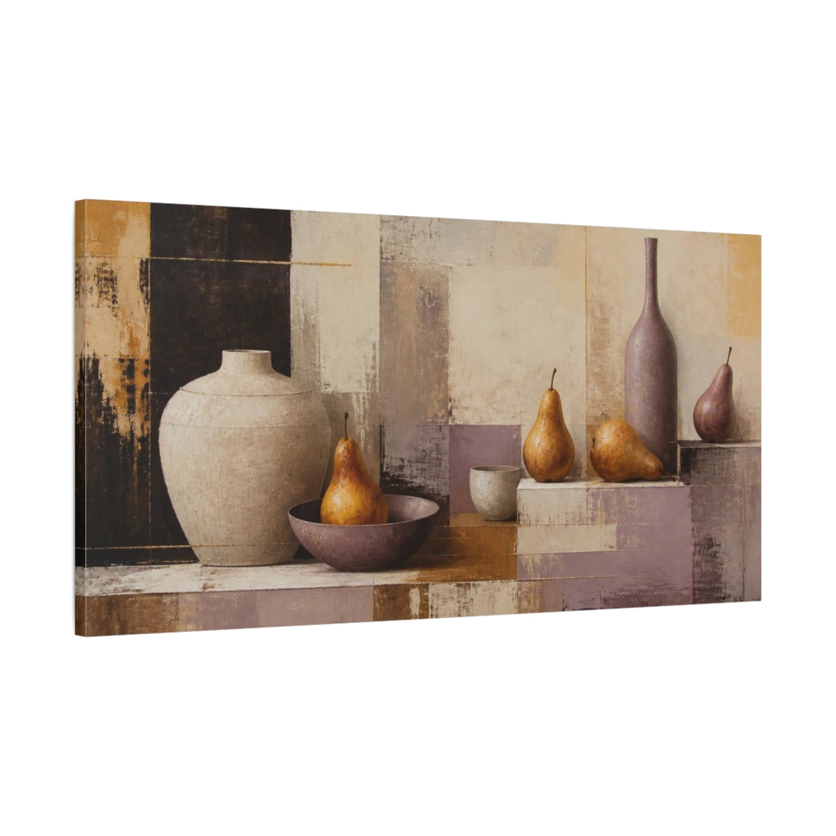 Main Mockup. Modern Pears & Vessels shown as canvas print