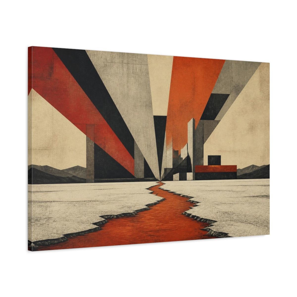 Main Mockup. Modern Salt Flats shown as canvas print