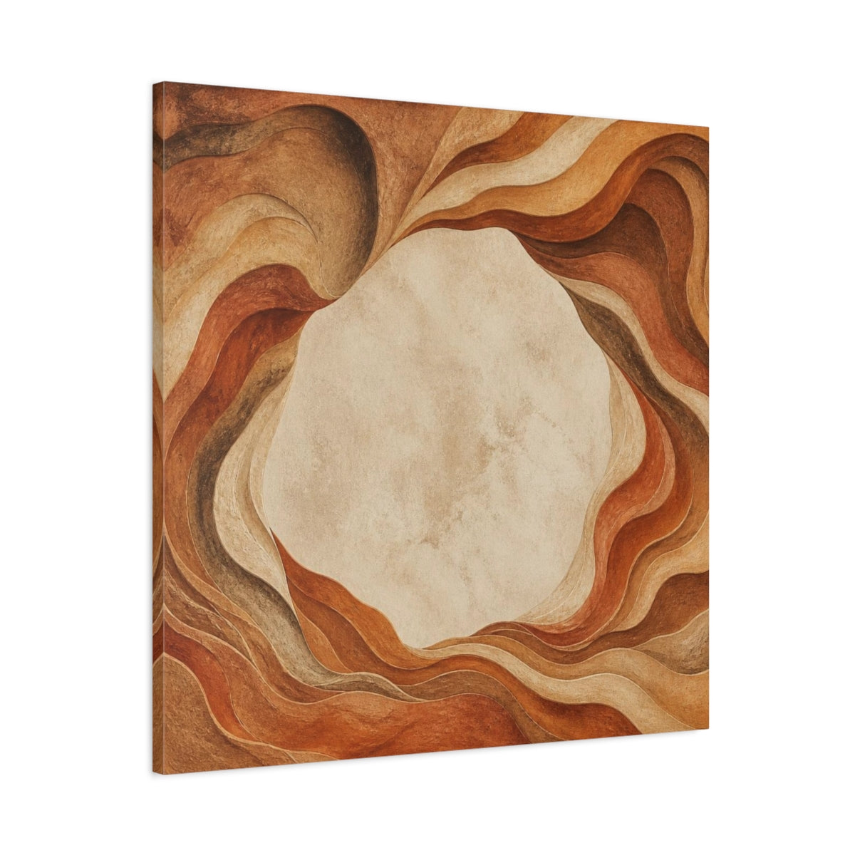 Main Mockup. Modern Sandstone Waves shown as canvas print