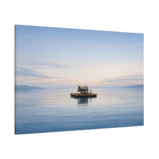 Modern Seascape Calm shown as stretched canvas wall art