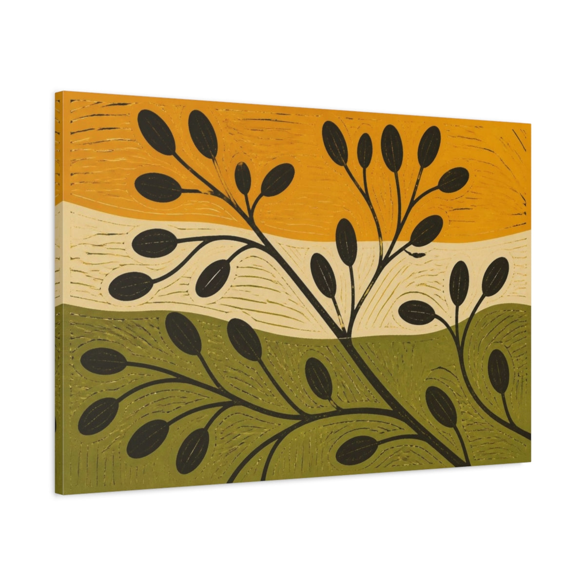 Main Mockup. Modern Seed Heads shown as canvas print
