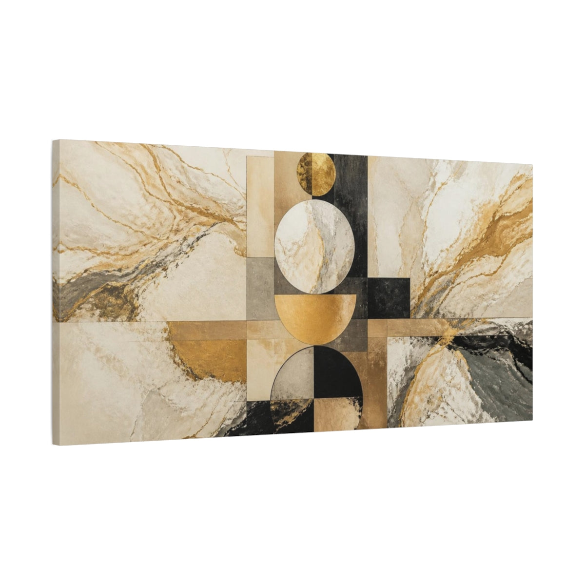 Main Mockup. Modern Stacked Circles shown as canvas print