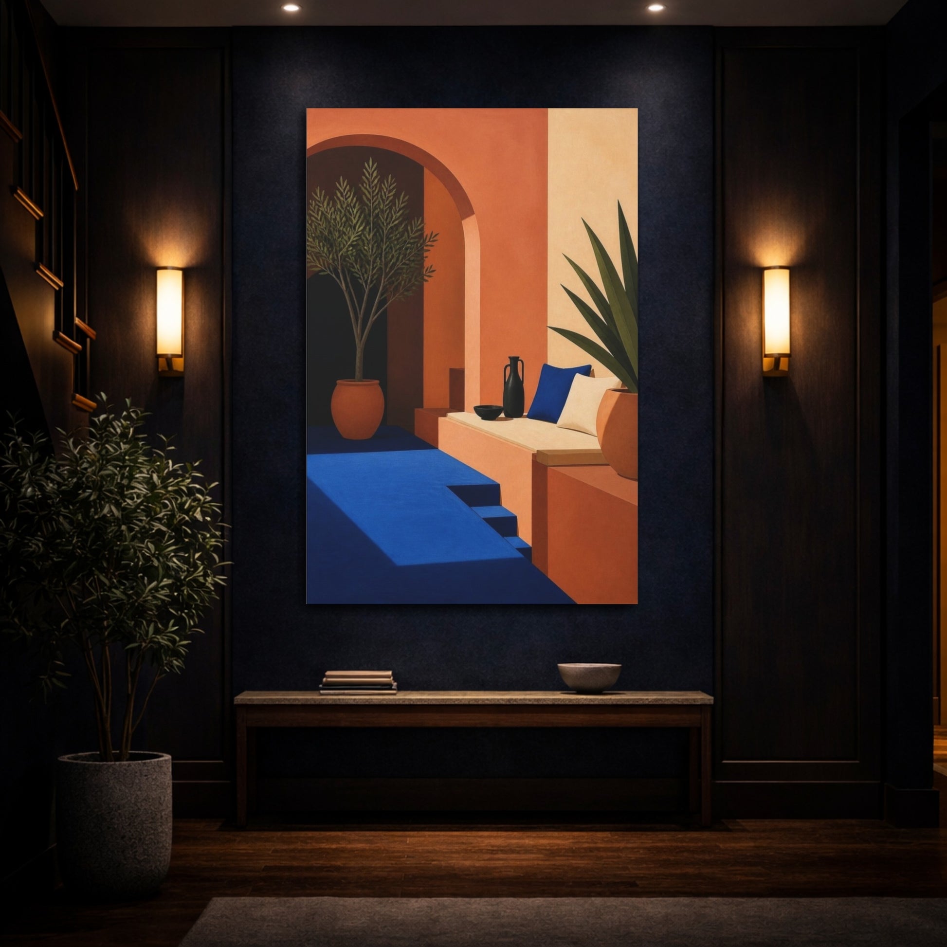 Mockup 4. Modern Terracotta Arch shown as canvas print