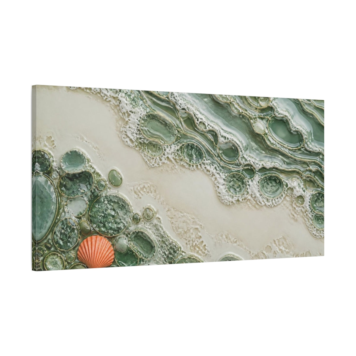 Main Mockup. Modern Tidal Pools shown as canvas print