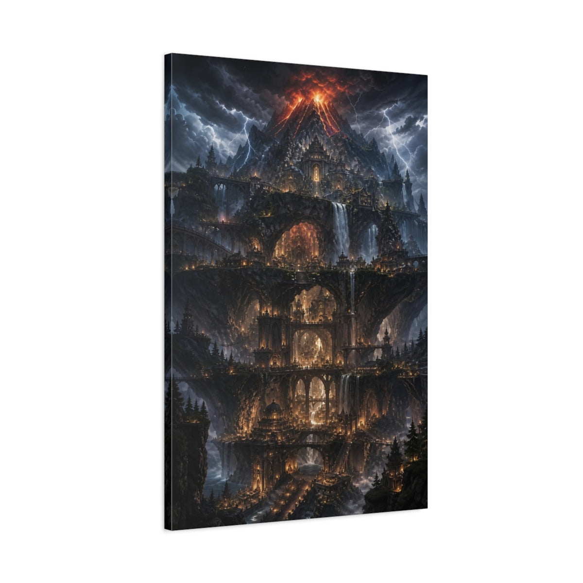Main Mockup. Molten Peak Citadel shown as canvas print