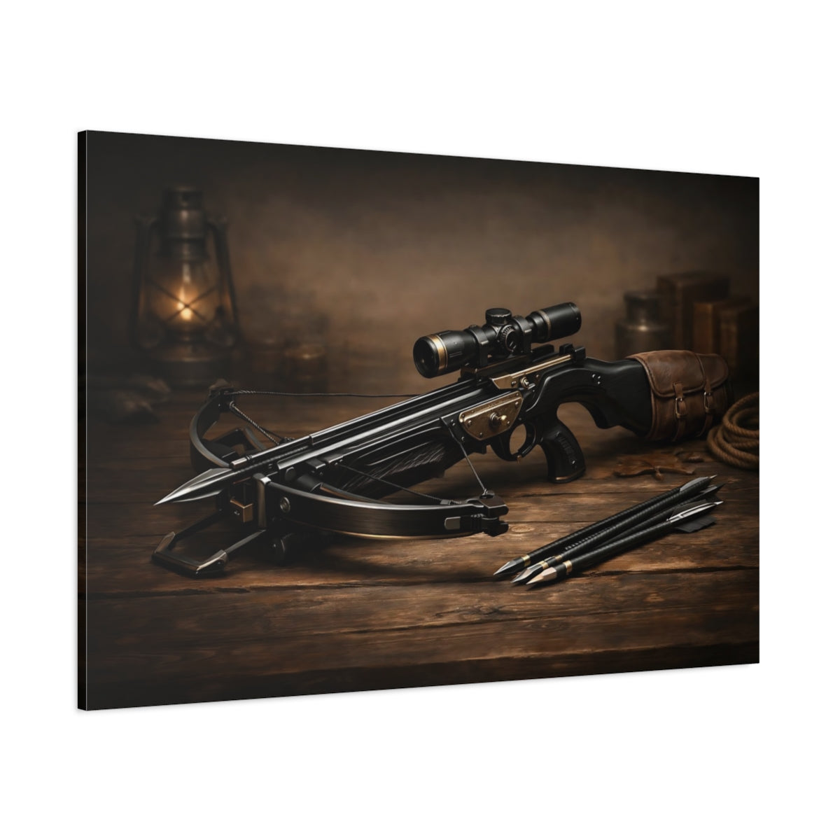 Mono Luxury Crossbow shown as stretched canvas wall art