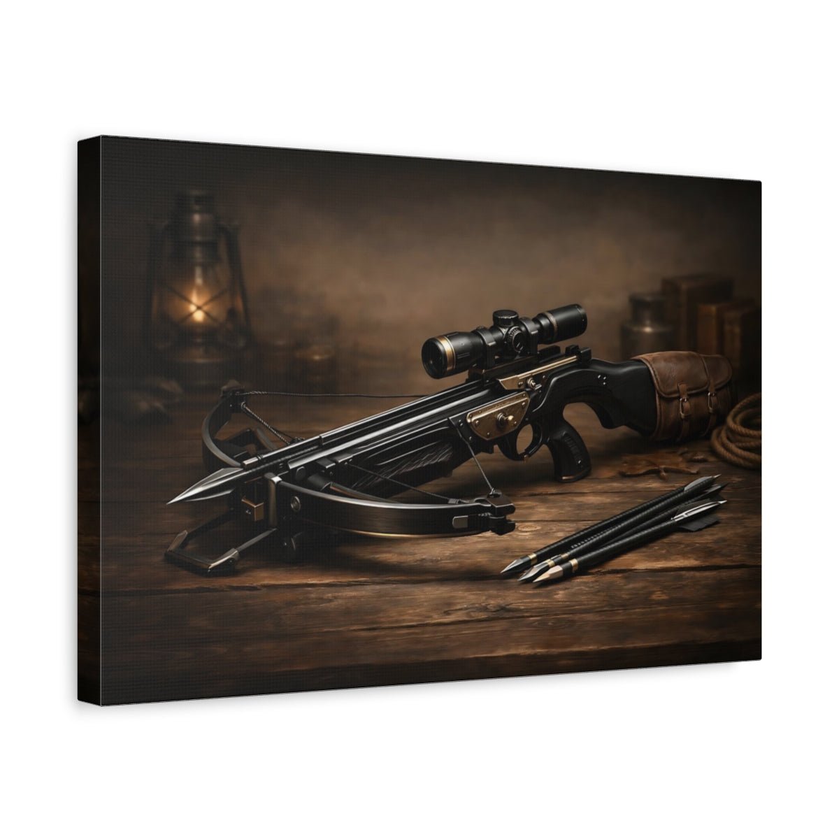 Mono Luxury Crossbow Vintage - Canvas Wall Art Print - YesArtYes