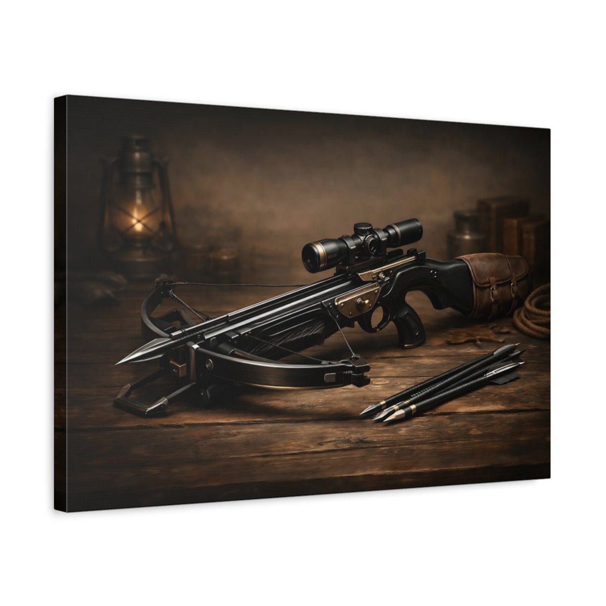 Mono Luxury Crossbow Vintage - Canvas Wall Art Print - YesArtYes