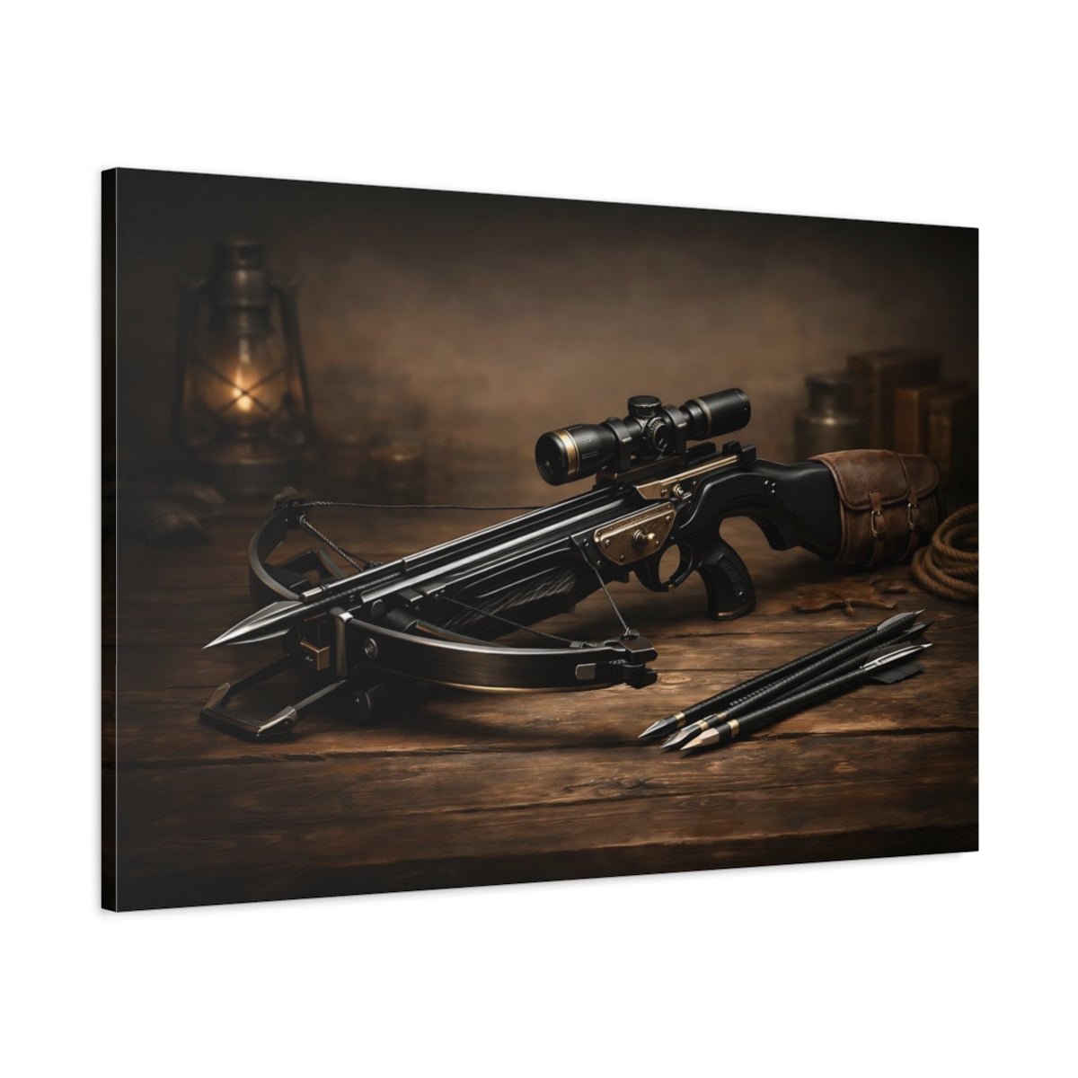 Mono Luxury Crossbow Vintage - Canvas Wall Art Print - YesArtYes