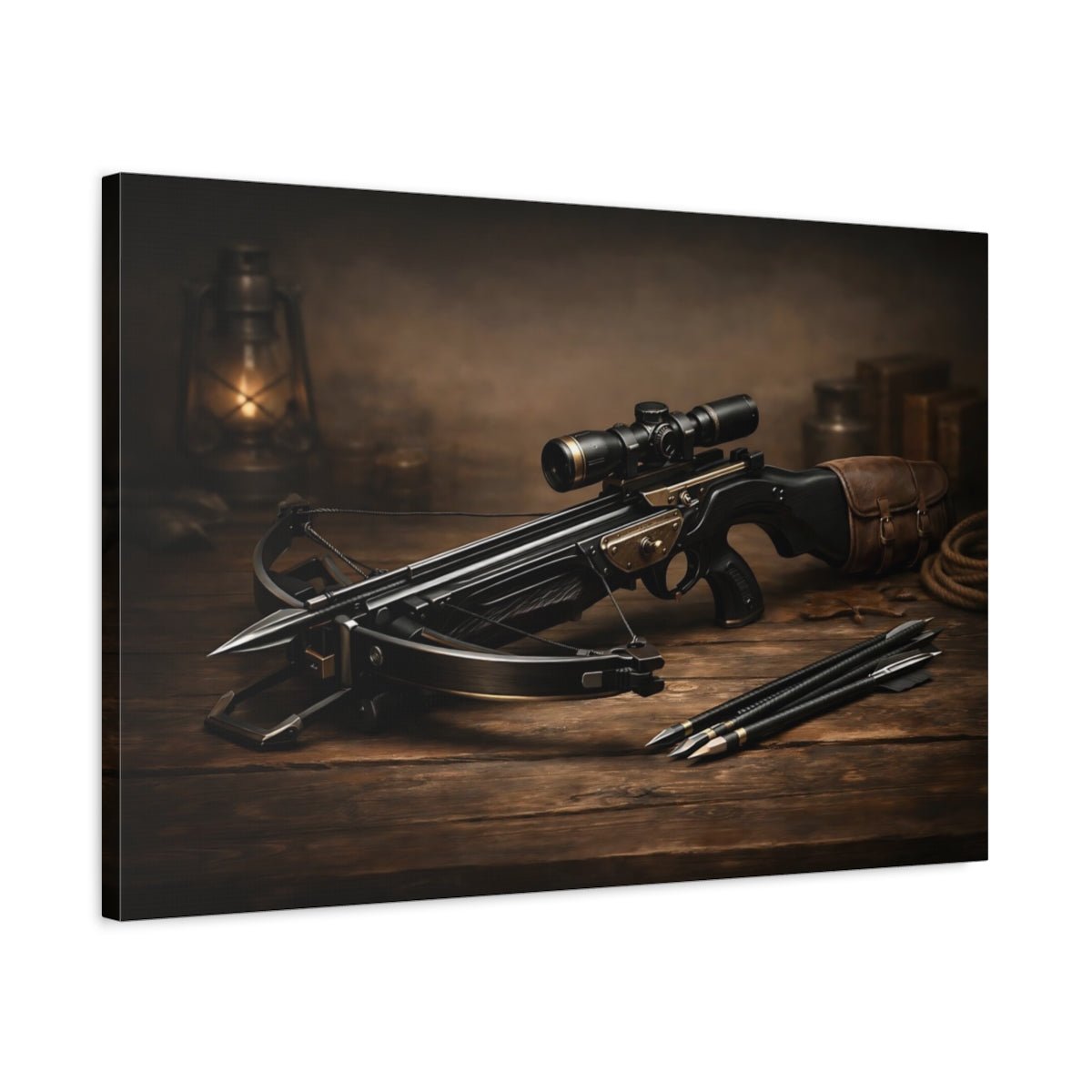 Mono Luxury Crossbow Vintage - Canvas Wall Art Print - YesArtYes