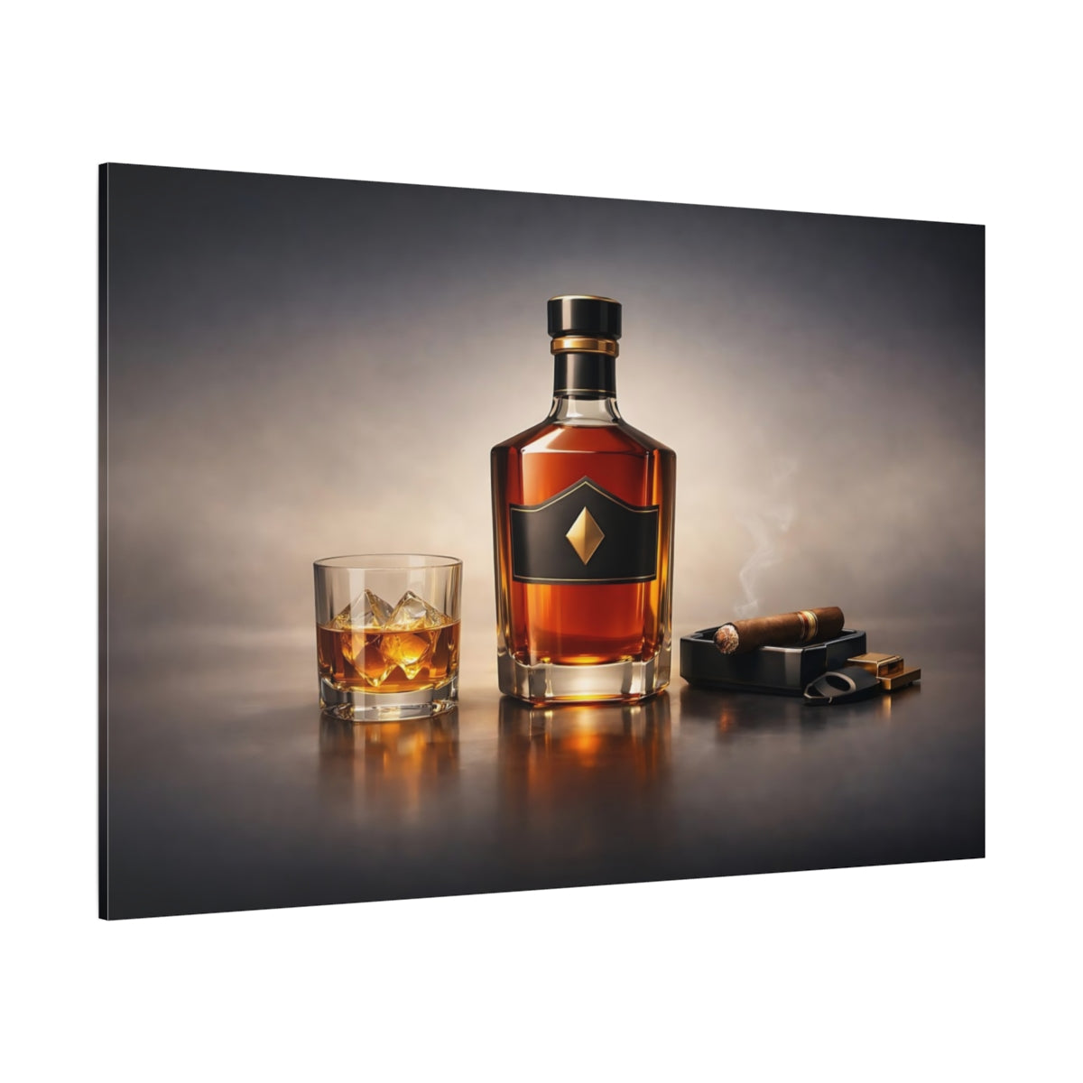 Mono Luxury Good Spirits shown as stretched canvas wall art