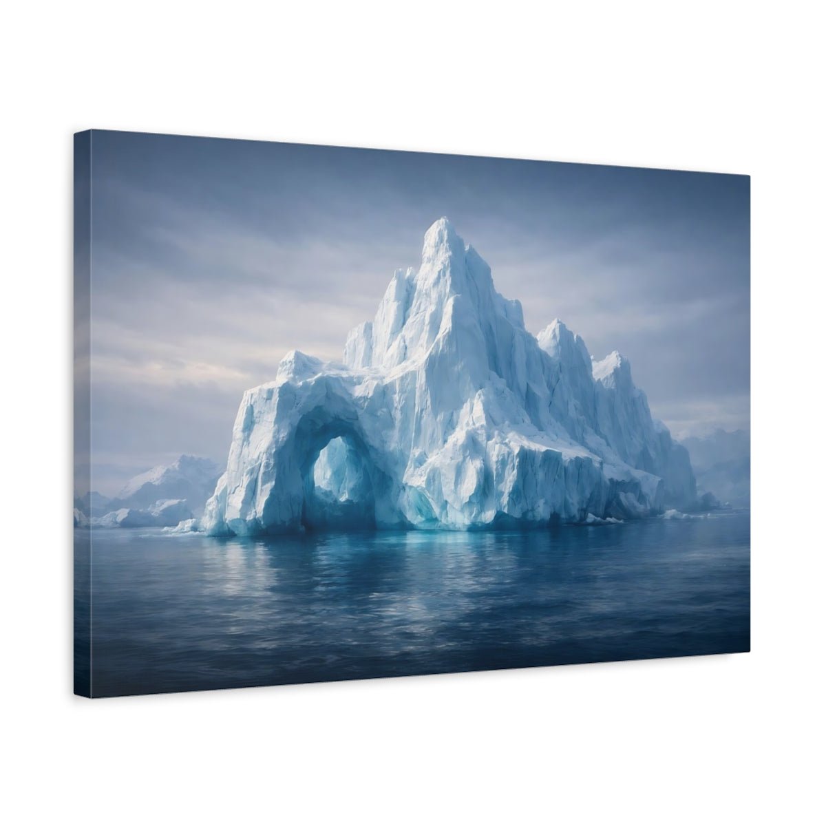 Mono Luxury Iceberg Ocean Nature - Canvas Wall Art Print - YesArtYes