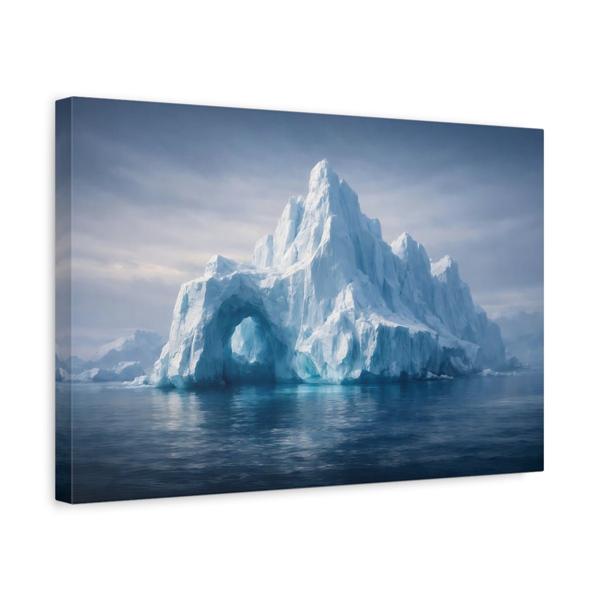 Mono Luxury Iceberg Ocean Nature - Canvas Wall Art Print - YesArtYes