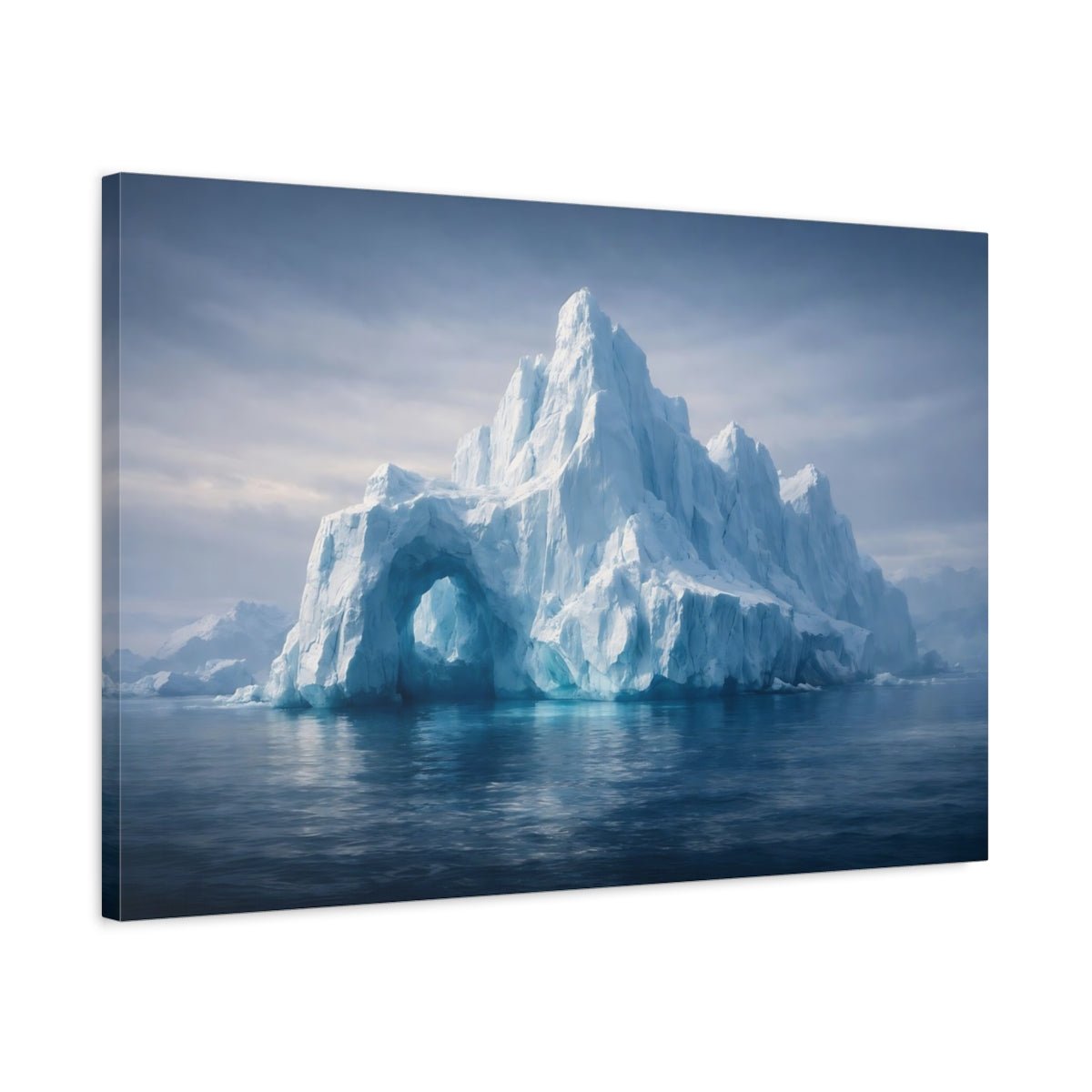 Mono Luxury Iceberg Ocean Nature - Canvas Wall Art Print - YesArtYes