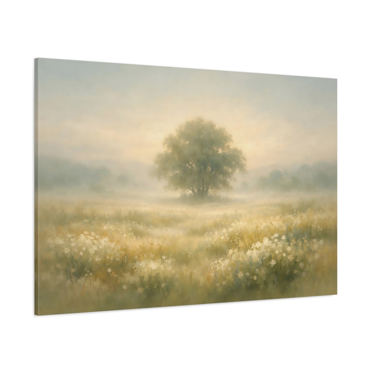 Mono Luxury Landscape Meadow shown as stretched canvas wall art