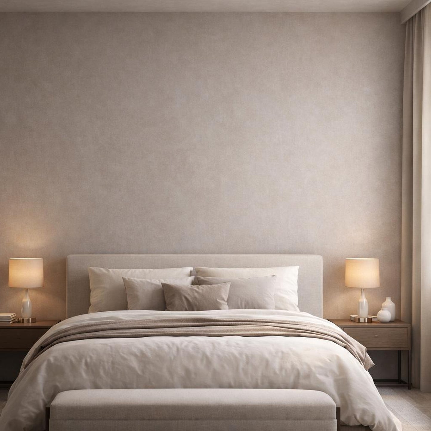 Mono Luxury Motivational Quote shown as canvas wall art in a luxury bedroom