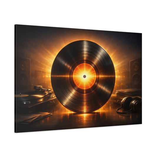 Mono Luxury Vinyl Record shown as stretched canvas wall art