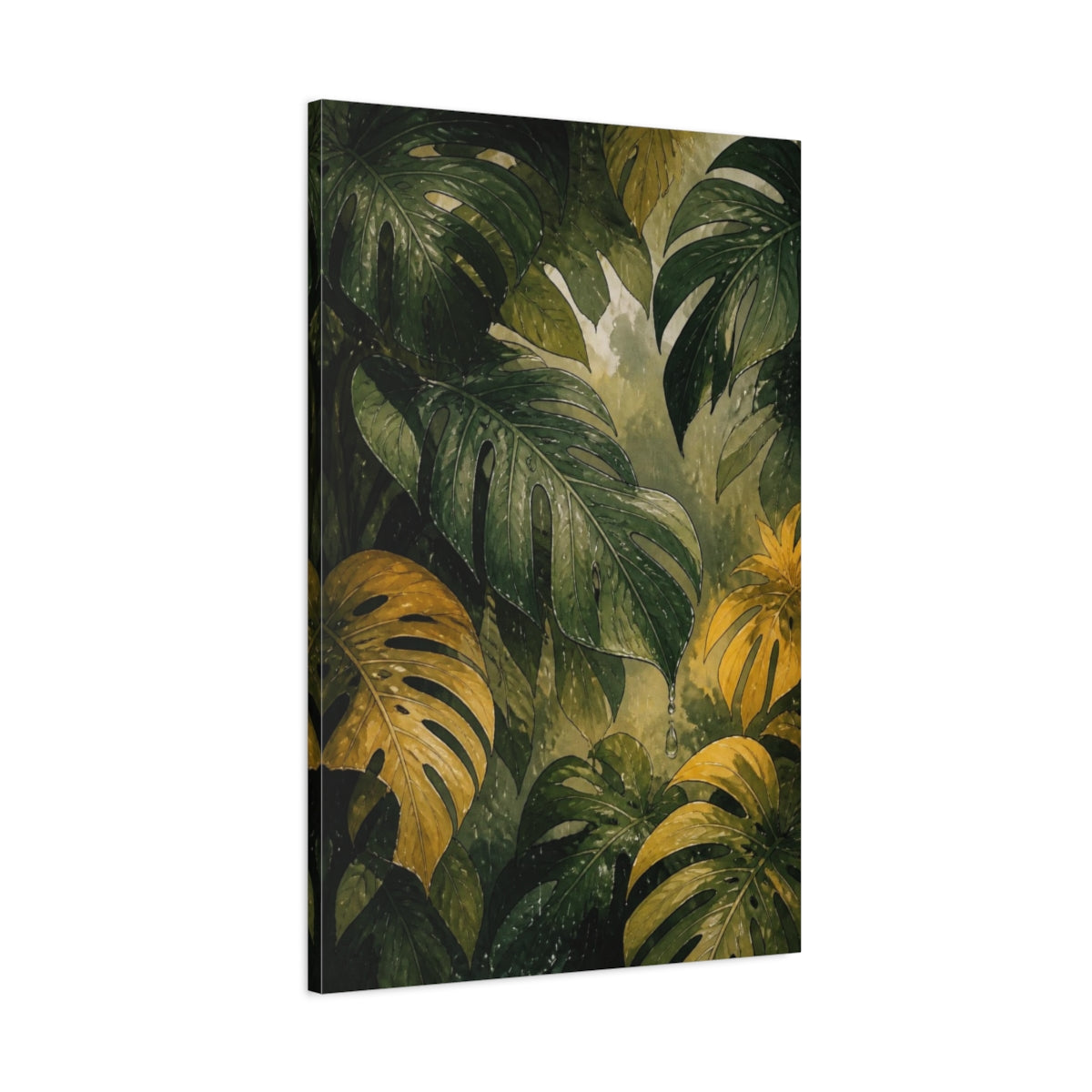 Main Mockup. Monstera Nature Study shown as canvas print