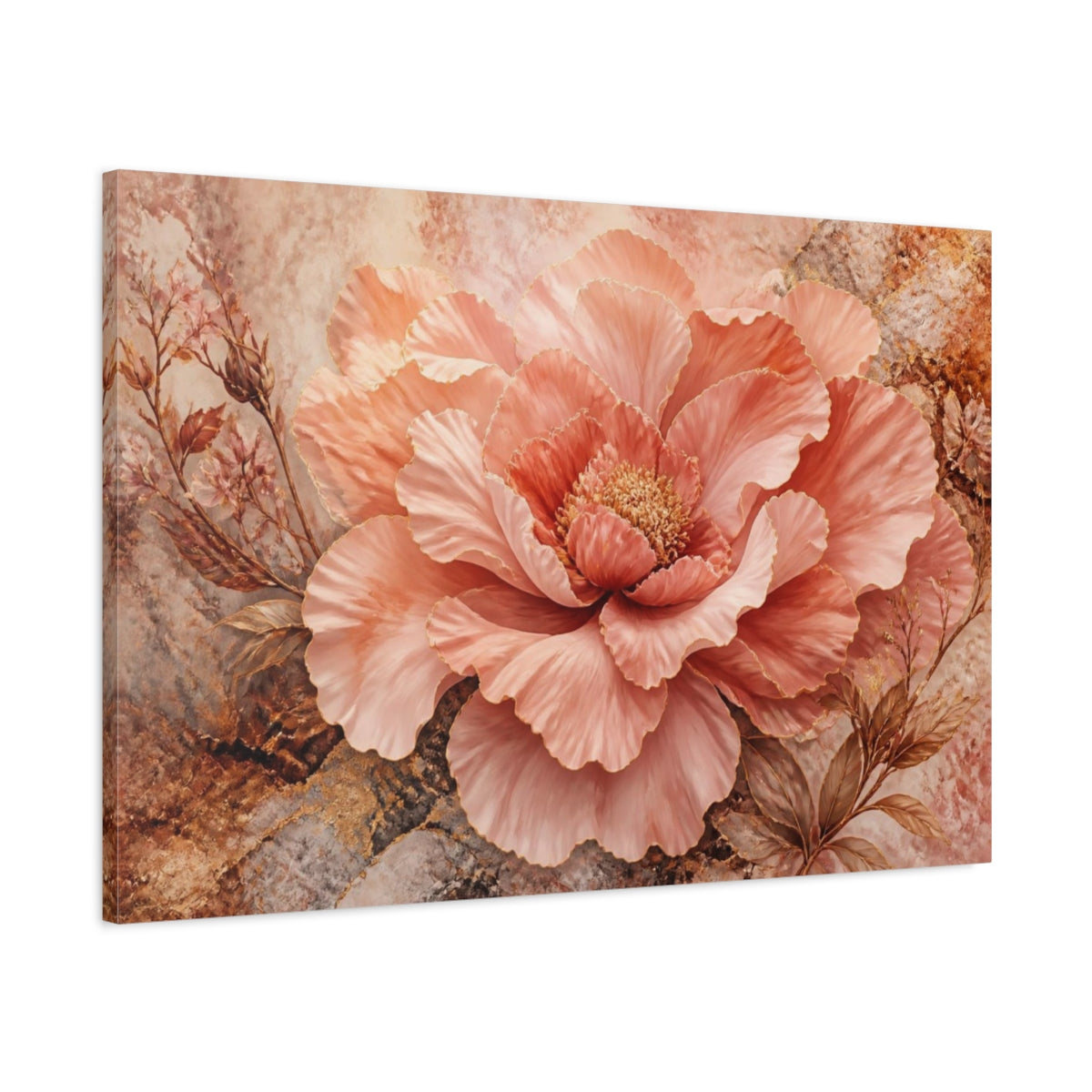 Main Mockup. Monumental Blush Peony shown as canvas print
