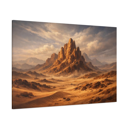 Moody Desert Earth shown as stretched canvas wall art
