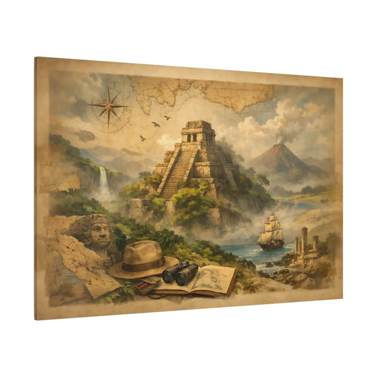 Moody Maps shown as stretched canvas wall art