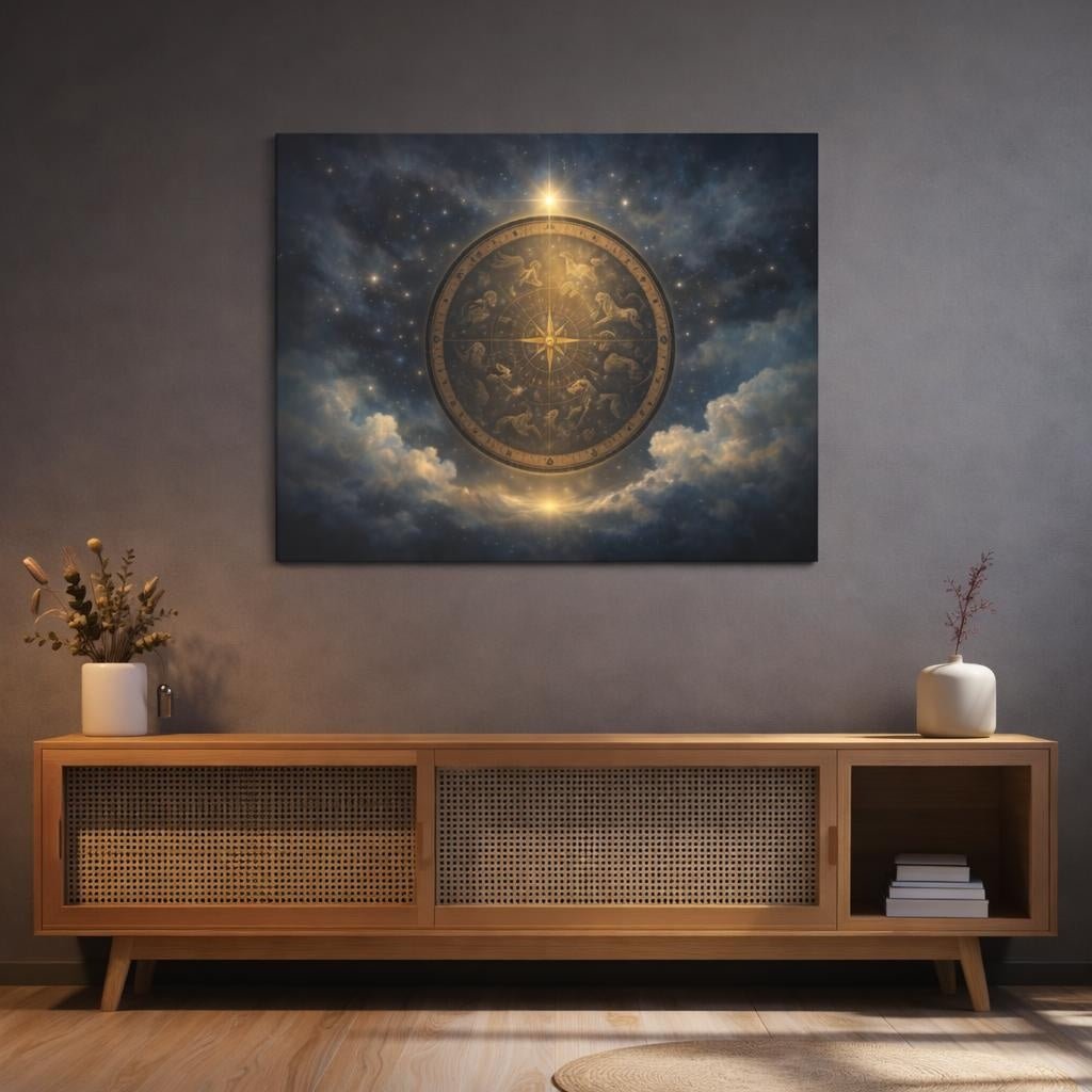 Moody Star Map Celestial - Canvas Wall Art Print - YesArtYes