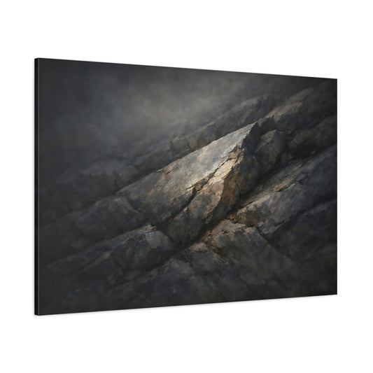Moody Stone Texture shown as stretched canvas wall art
