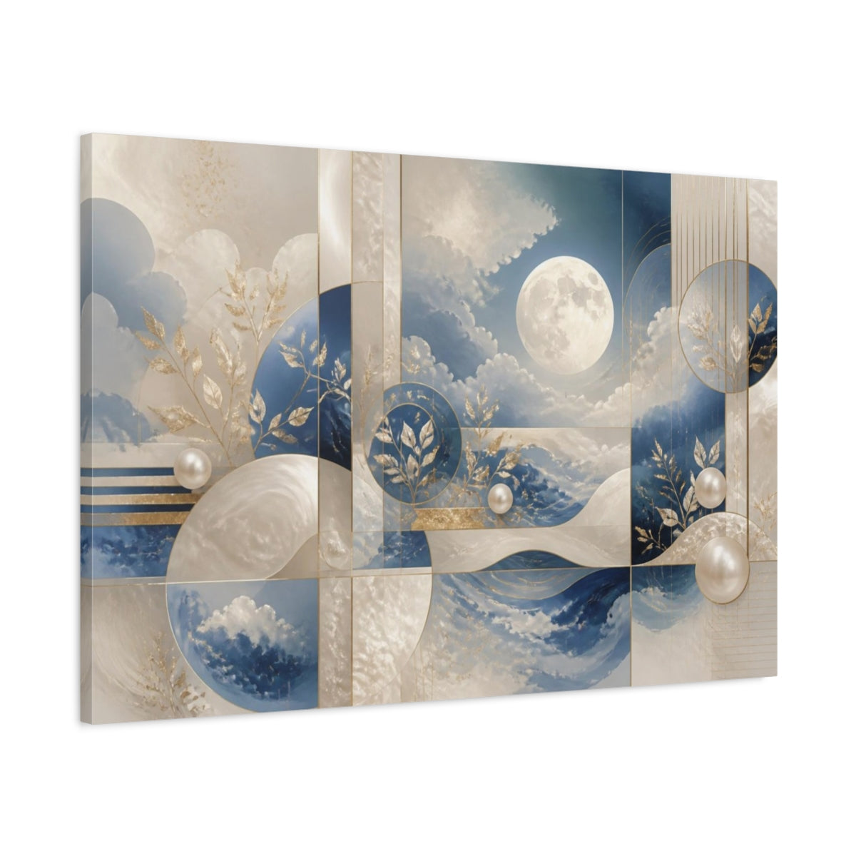 Main Mockup. Moonlit Pearl Dreamscape shown as canvas print