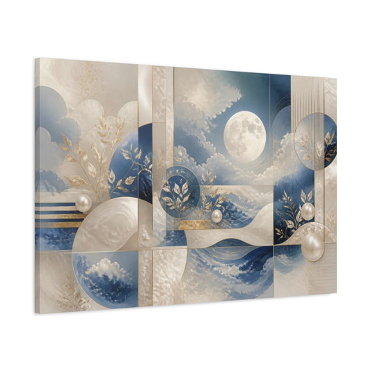 Main Mockup. Moonlit Pearl Dreamscape shown as canvas print