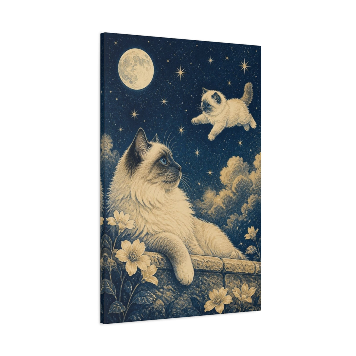 Main Mockup. Moonlit Ragdoll Pets shown as canvas print