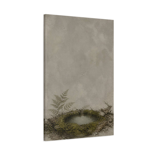Main Mockup. Moss Ring Pool shown as canvas print