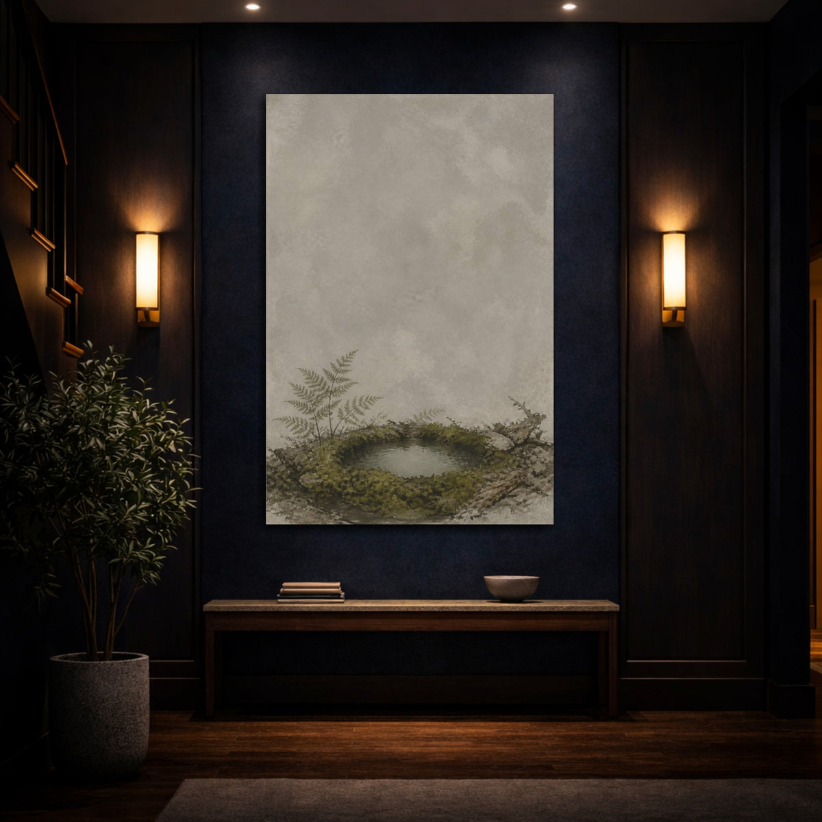 Mockup 4. Moss Ring Pool shown as canvas print