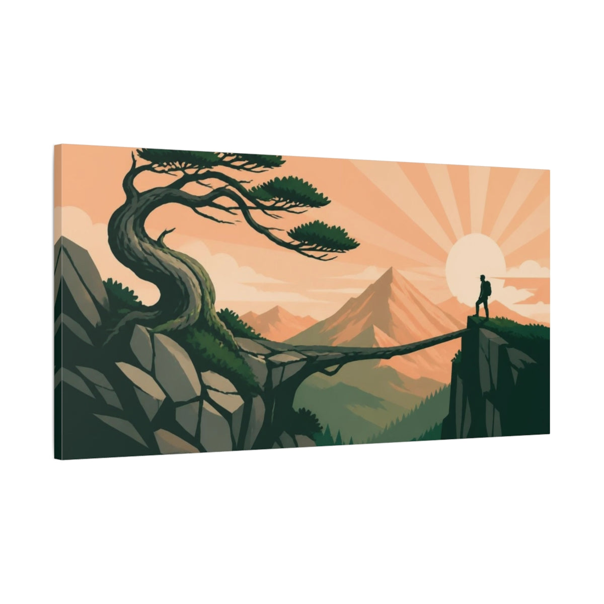 Main Mockup. Motivation At Pine Summit shown as canvas print