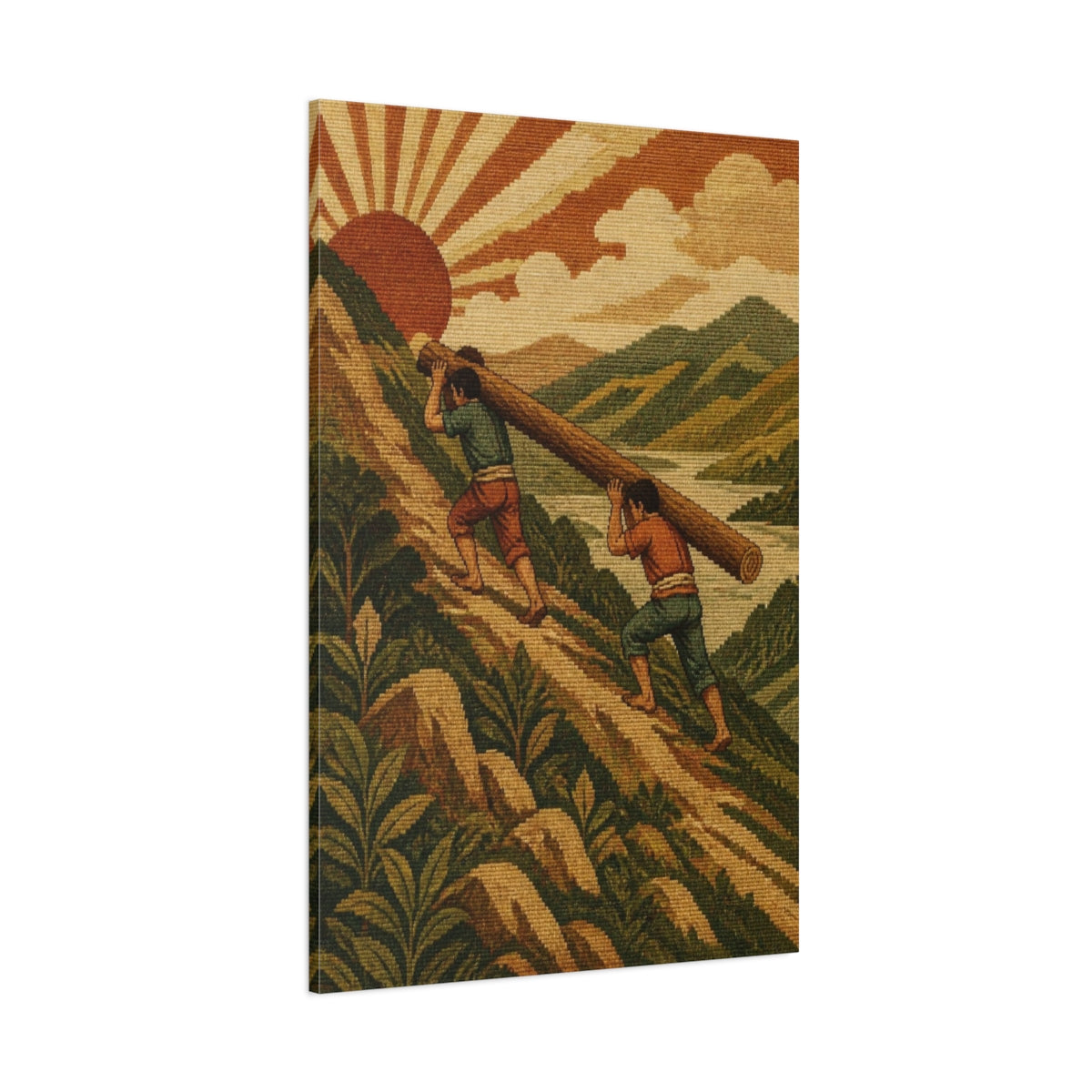 Side Mockup 1. Motivation Log Carriers shown as canvas print