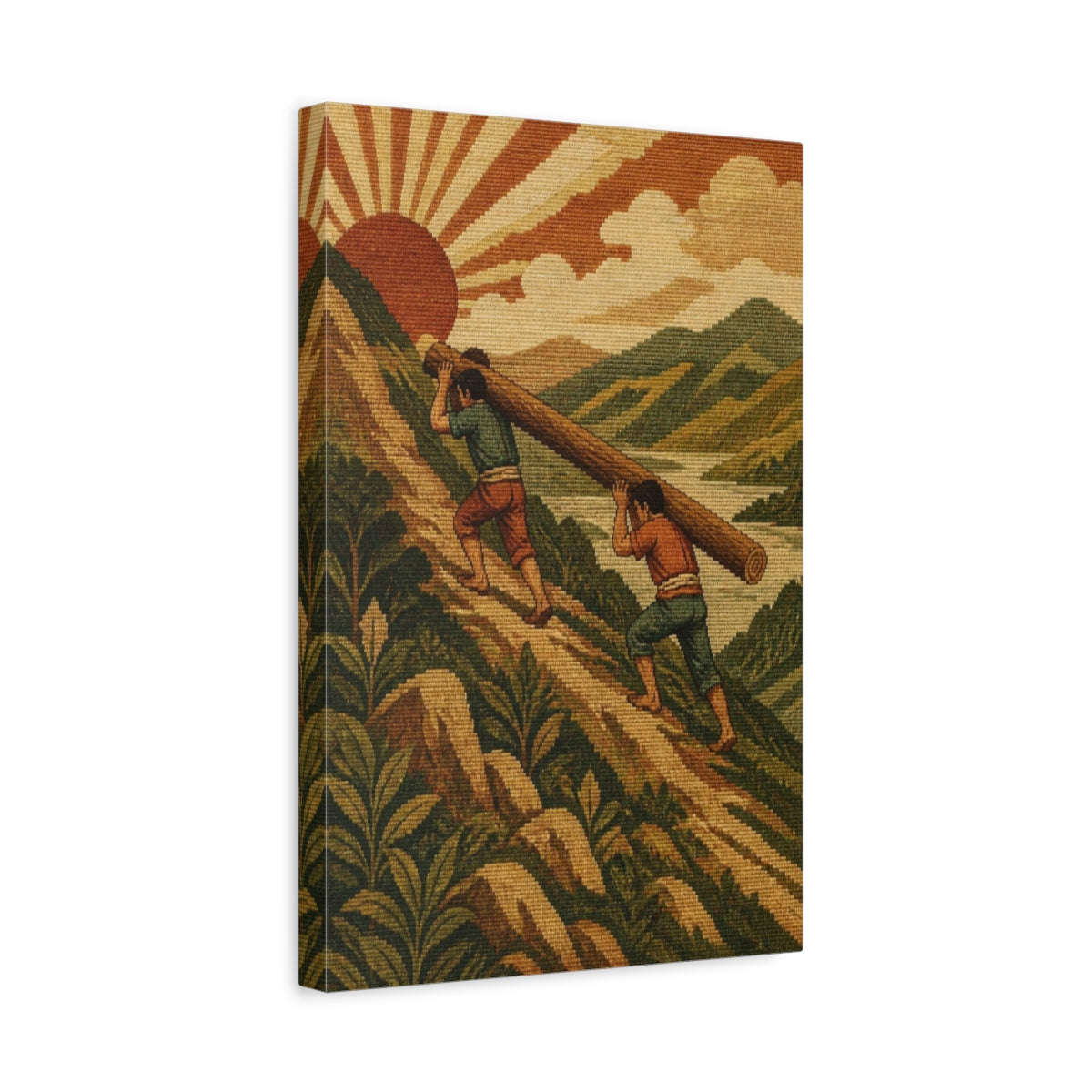 Side Mockup 4. Motivation Log Carriers shown as canvas print