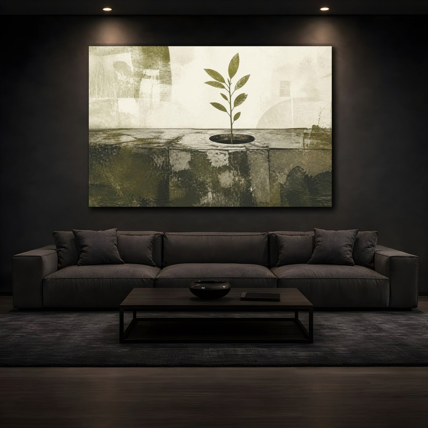 Motivation Sapling Rising Canvas Print – Living Room, Above Couch - YesArtYes