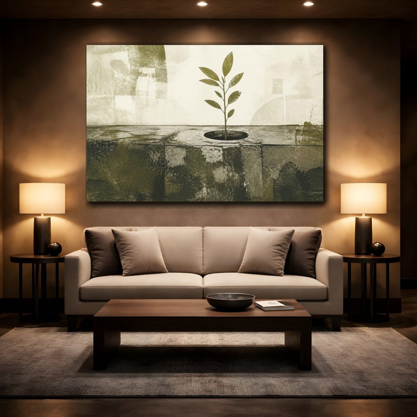 Motivation Sapling Rising Canvas Print – Living Room, Above Couch - YesArtYes