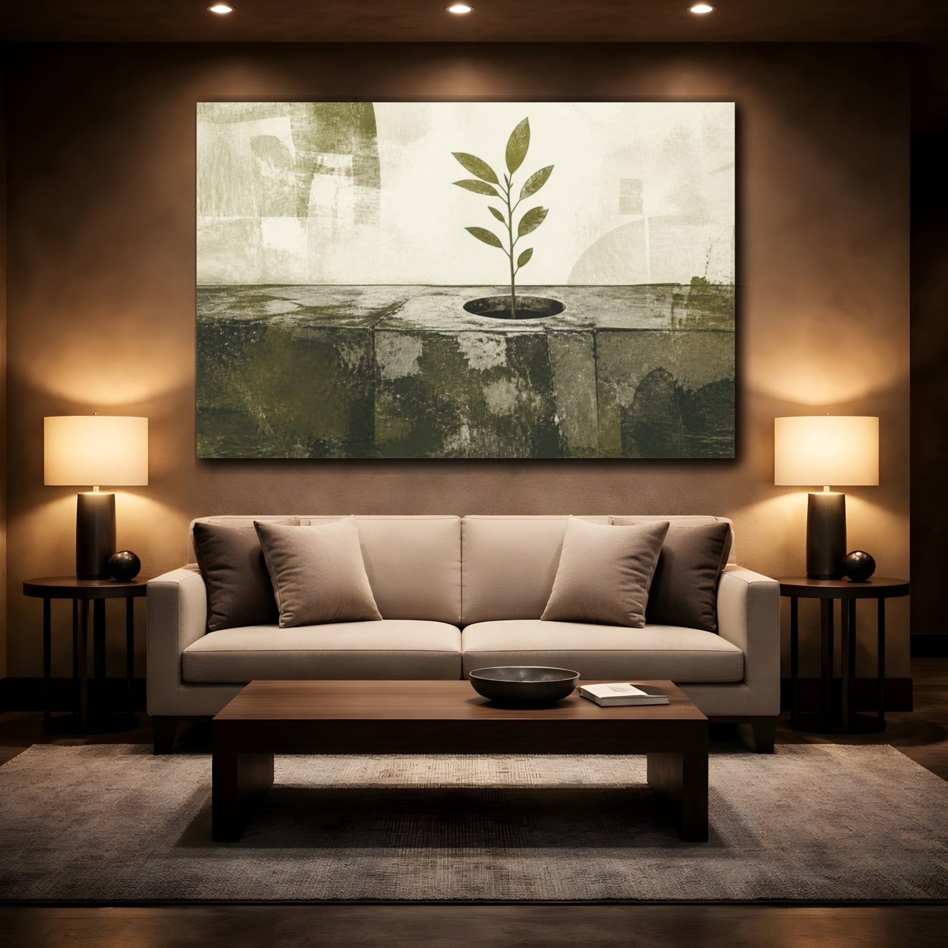 Motivation Sapling Rising Canvas Print – Living Room, Above Couch - YesArtYes