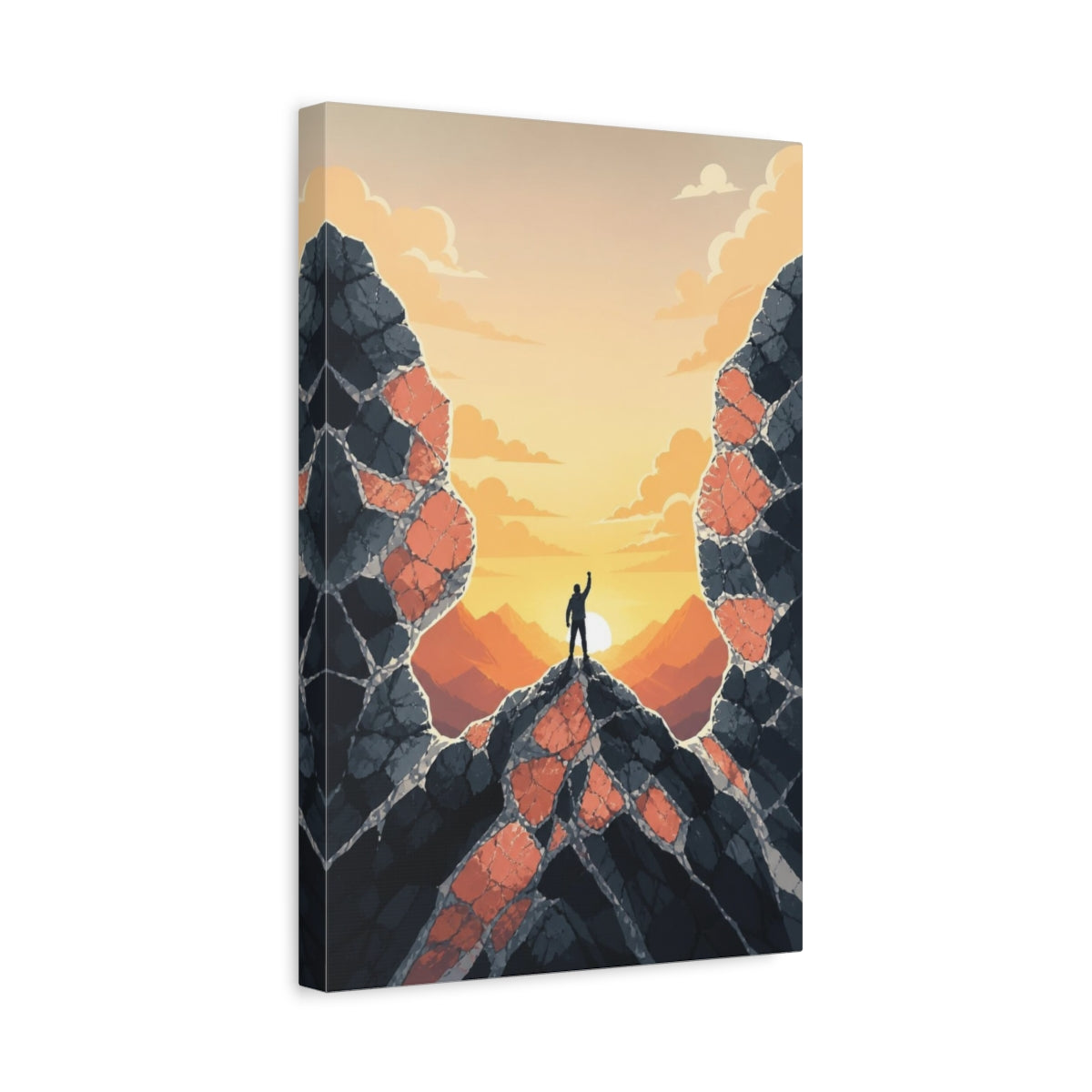 Side Mockup 4. Motivation Summit Climber shown as canvas print