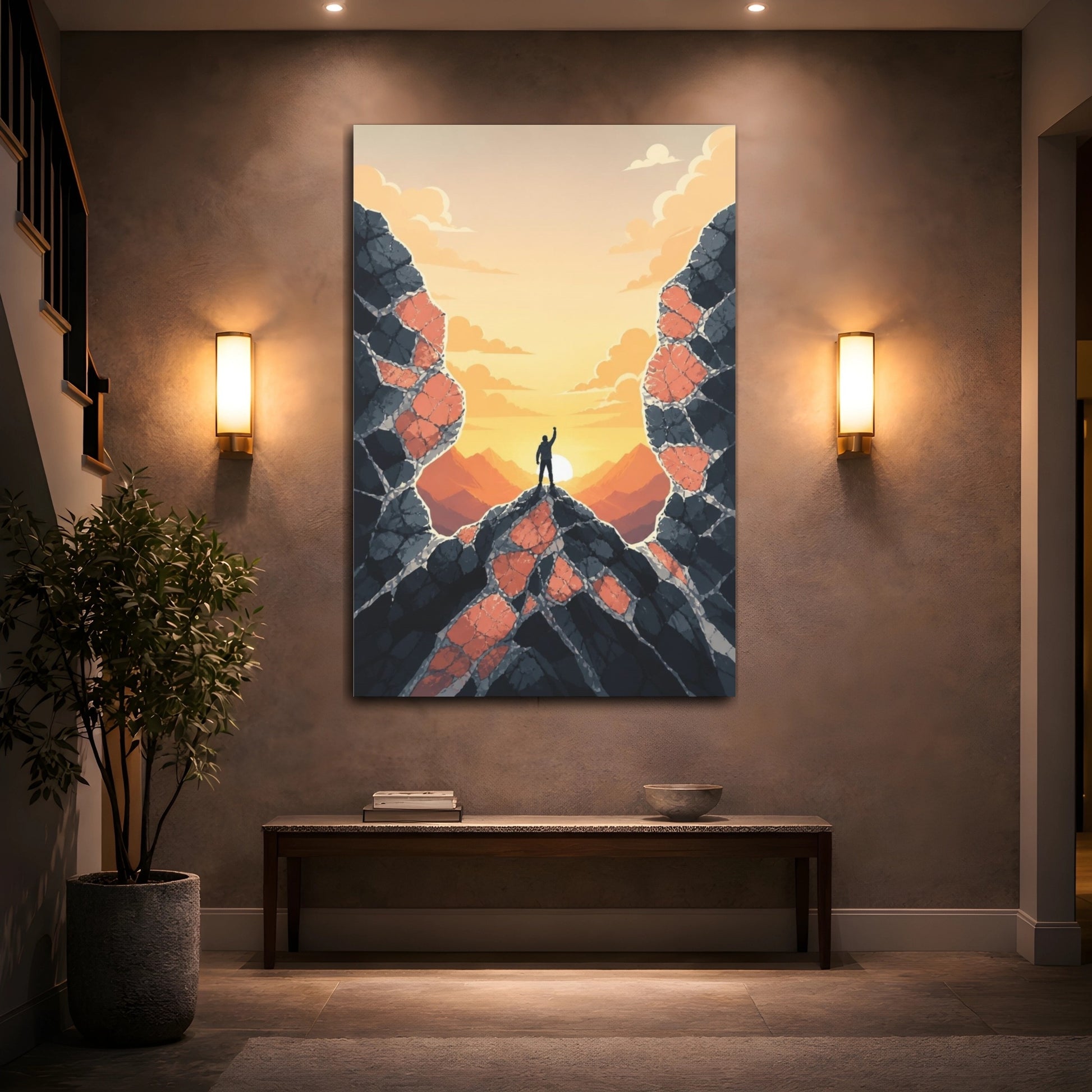 Mockup 2. Motivation Summit Climber shown as canvas print