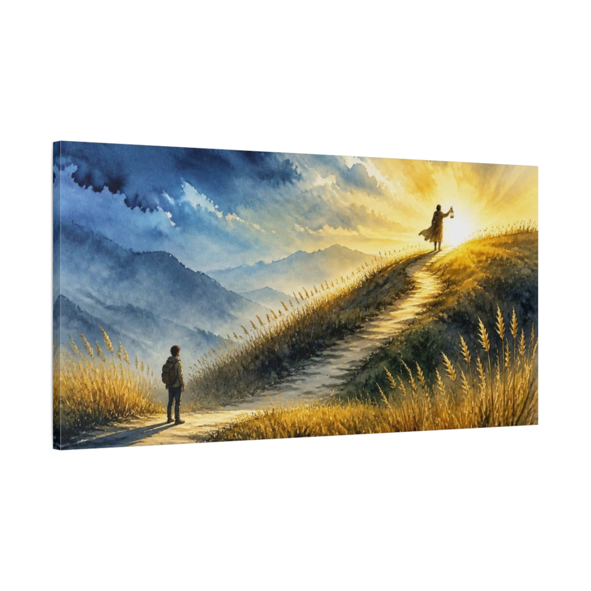 Main Mockup. Motivation Sunrise Path shown as canvas print