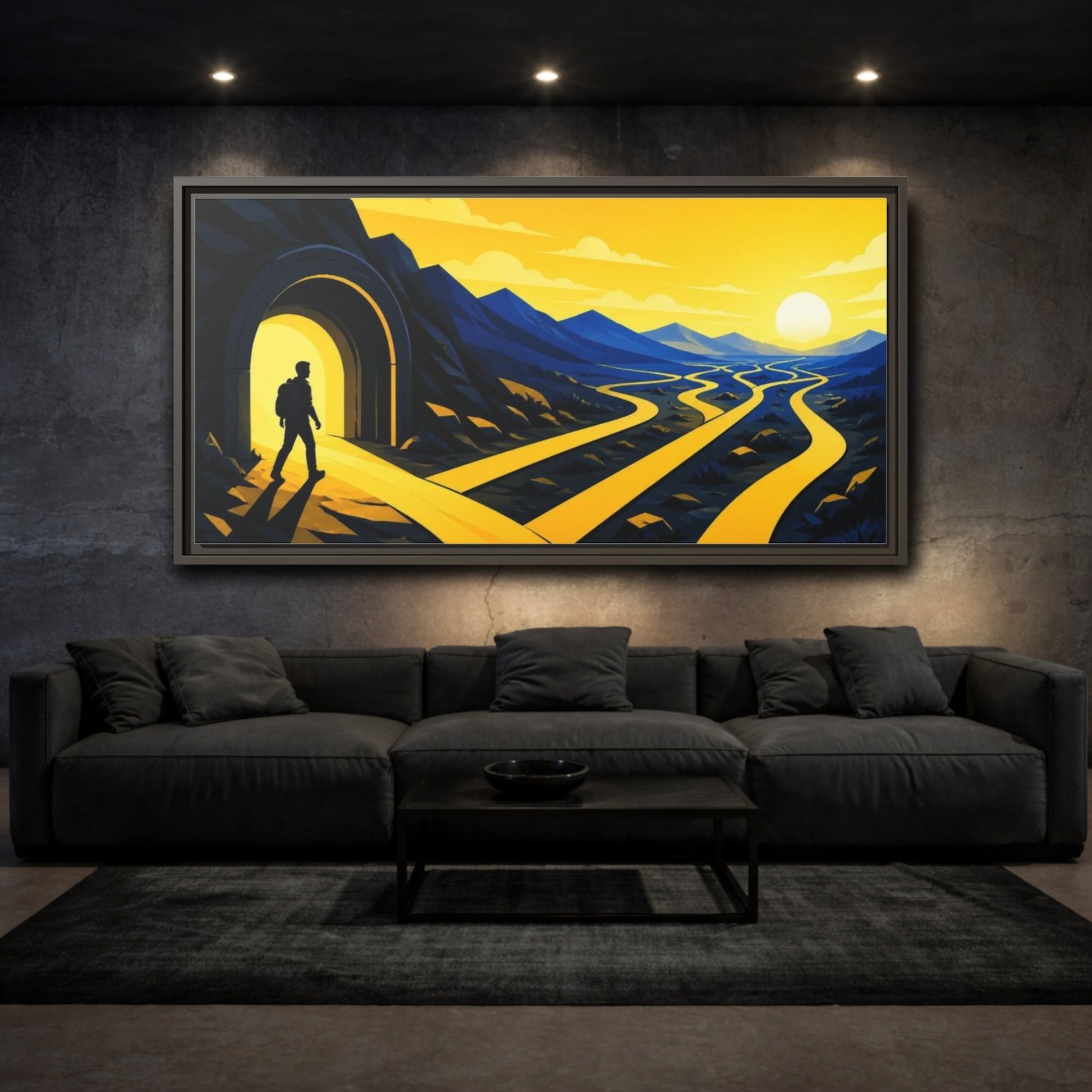 Mockup 3. Motivation Traveler Path shown as framed canvas print