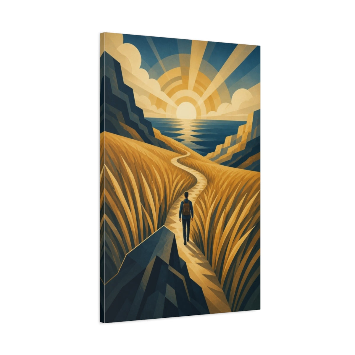 Main Mockup. Motivation: Winding Path shown as canvas print