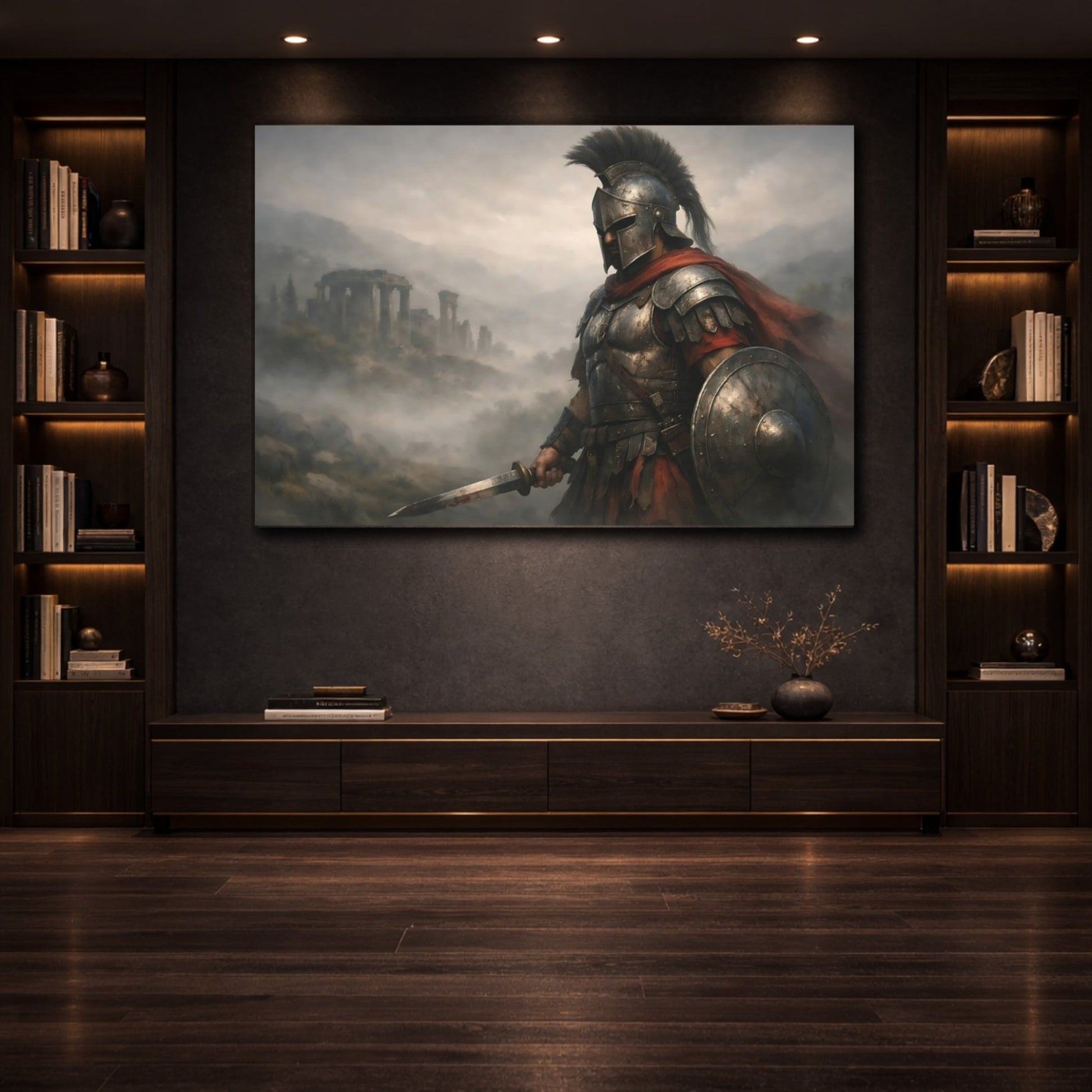 Movies Ancient Warrior Scene - Canvas Wall Art Print - YesArtYes