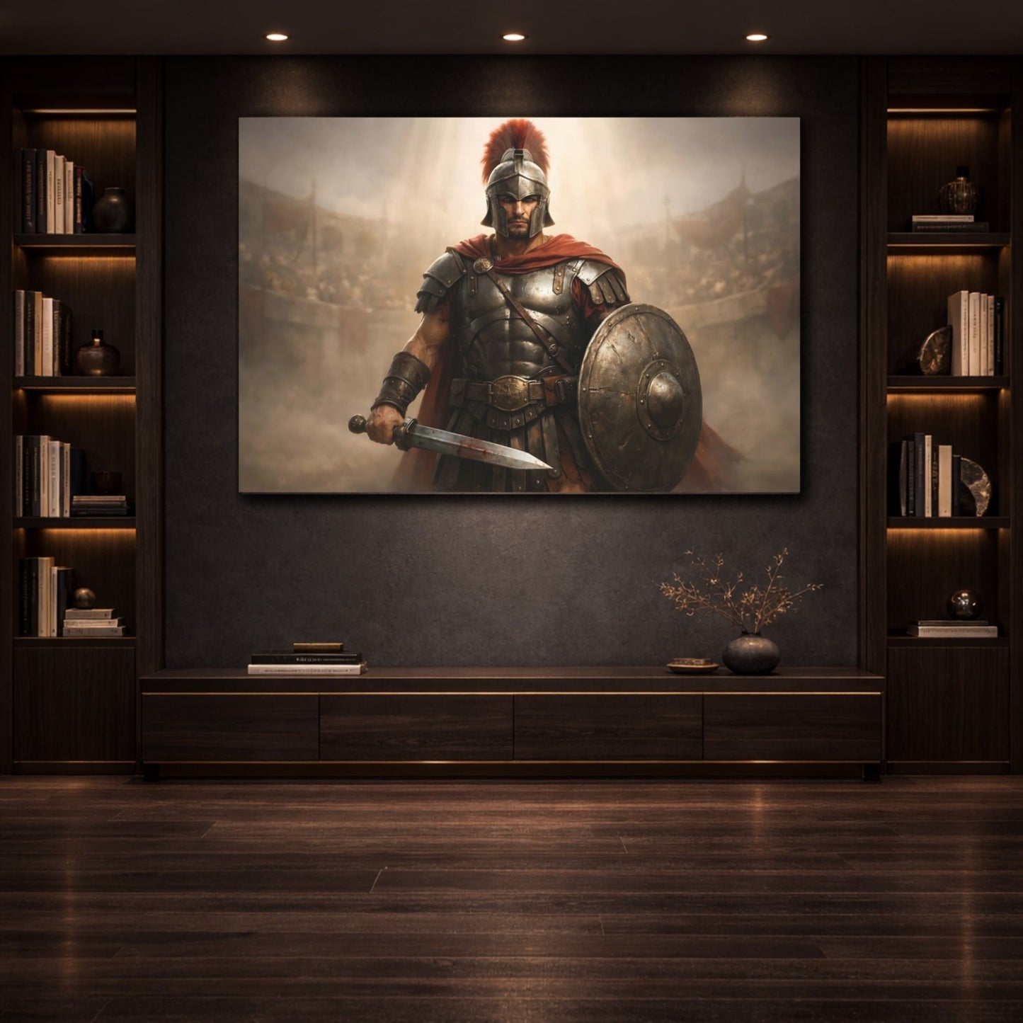 Movies Roman Warrior Ancient Art - Canvas Wall Art Print - YesArtYes