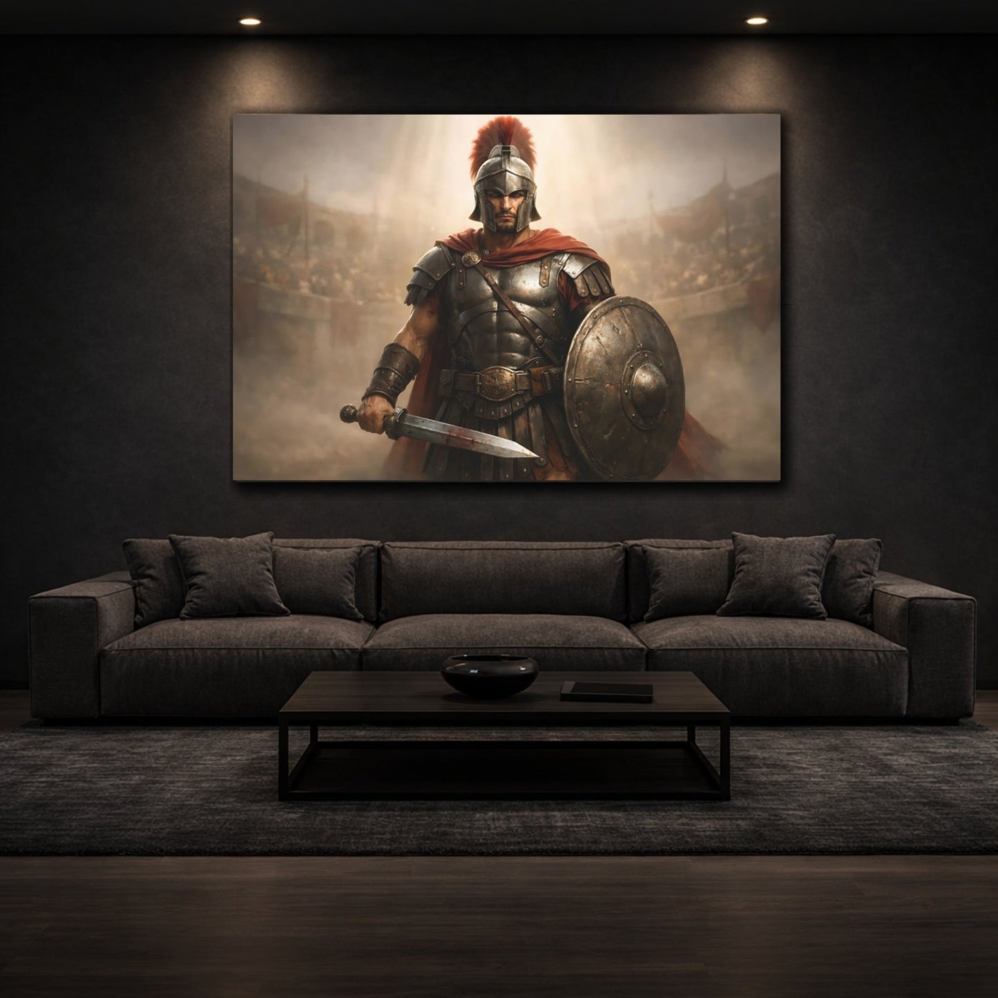 Movies Roman Warrior Ancient Art - Canvas Wall Art Print - YesArtYes