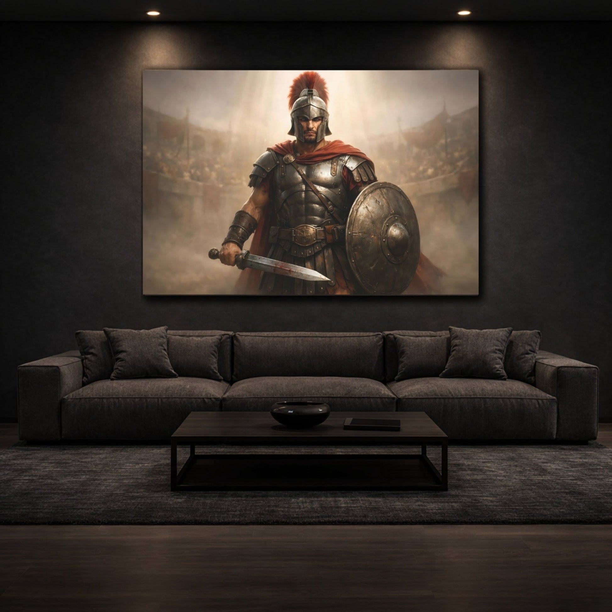 Movies Roman Warrior Ancient Art - Canvas Wall Art Print - YesArtYes